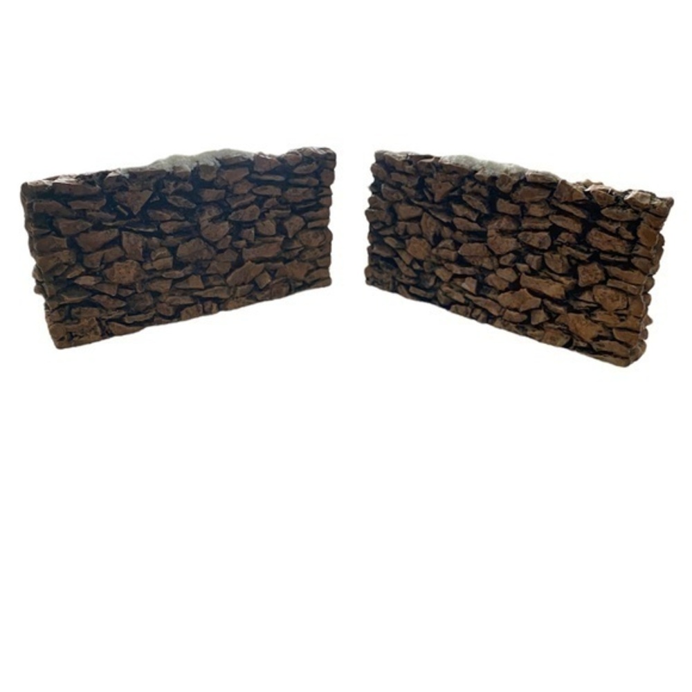 Department 56 Set of Two Village Tall Stone Walls